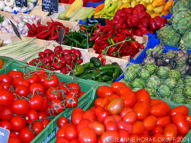 Vegetable market stall in Munich