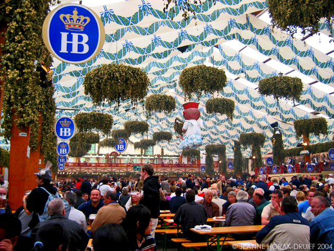 Hofbrau beer tent at Munich Oktoberfest