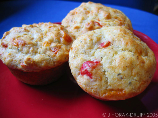 Peppadew and parmesan muffins