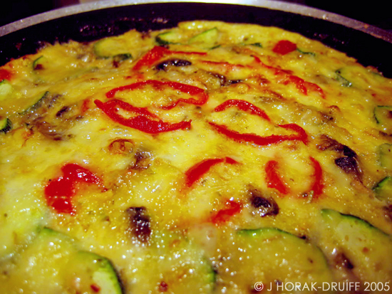 Frittata cooking
