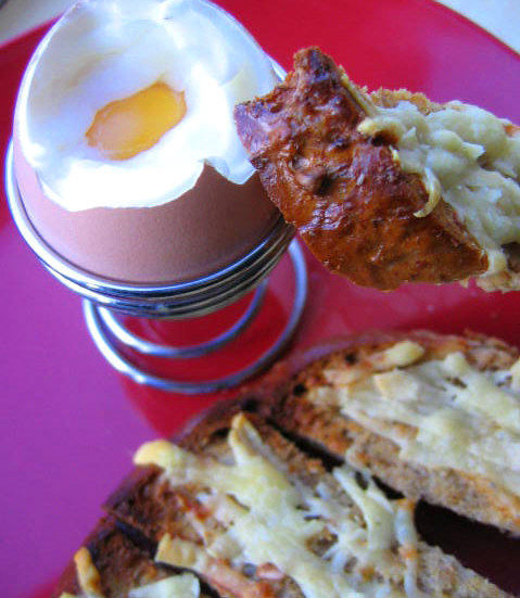 Boiled egg and toast soldiers