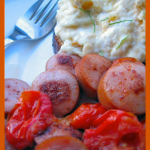 Sausage egg and tomato breakfast