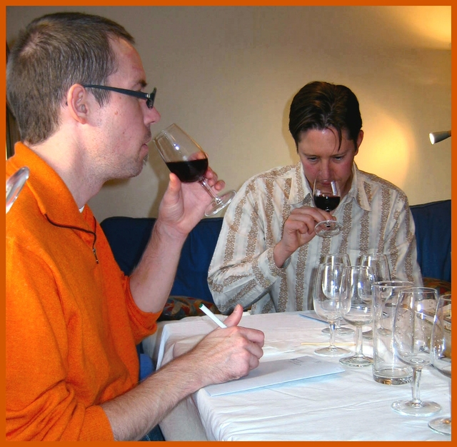 Nick Todd tasting wine