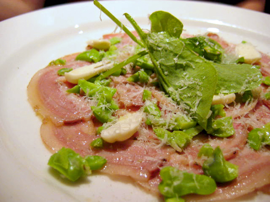 Lamb breast carpaccio