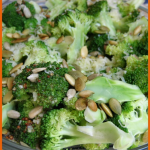 Broccoli and toasted seed salad