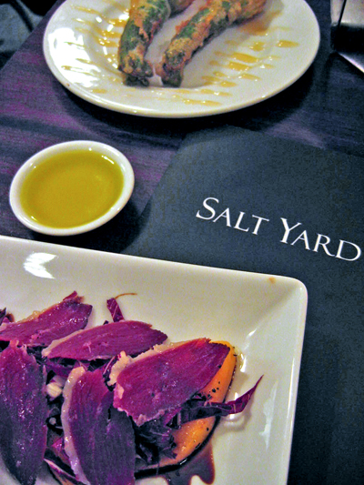 The Salt Yard cured duck with melon