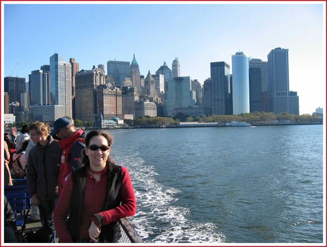 Liberty Island Ferry view New York