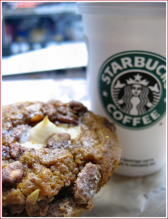 Starbucks coffee and muffin