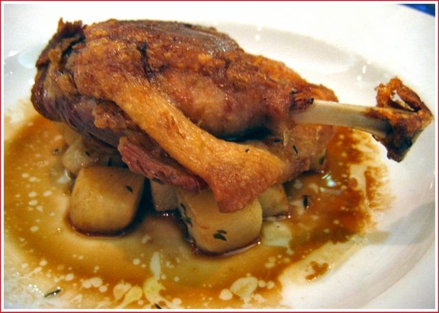 Confit duck leg