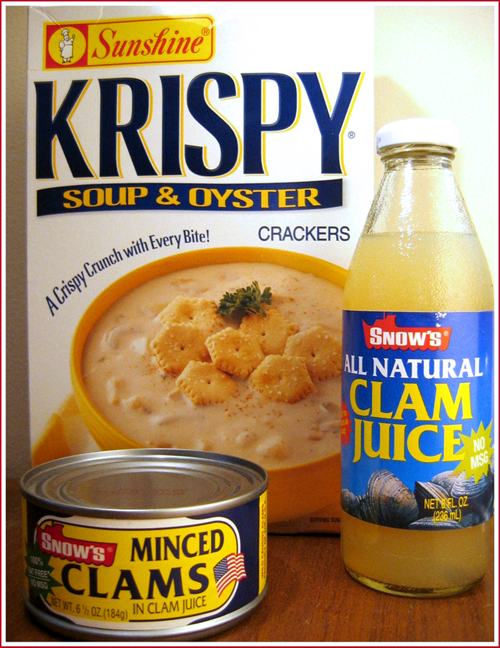 Clam chowder ingredients