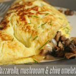 Mushroom, Mozzarella and chive omelettes