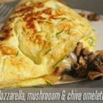 Mushroom mozzarella chive omelette