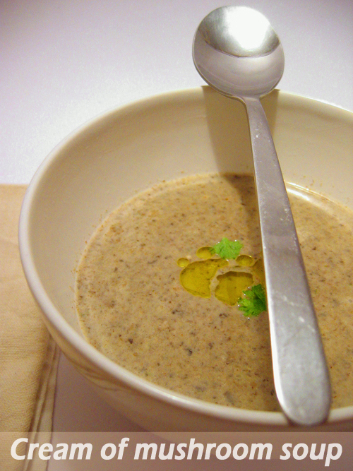 Homemade mushroom soup