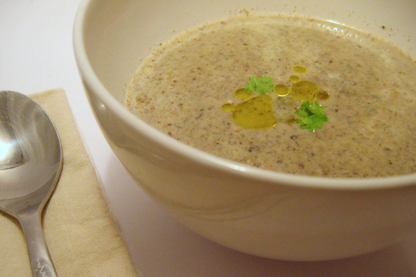 Homemade mushroom soup