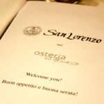 San Lorenzo tasting dinner at Osteria dell’Arancio