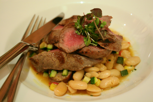 Sprinkbok haunch on cannellini beans