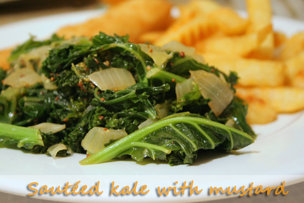 Kale with wholegrain mustard