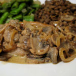 Quick pork chops with sherried mushrooms