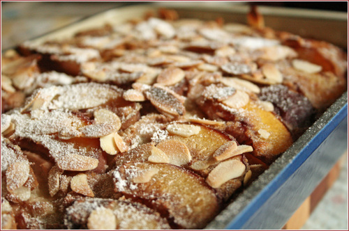 Peach cardamom clafoutis