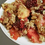 Apple and blackberry crisp