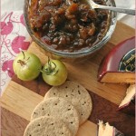 This easy spicy green tomato and apple chutney is the perfect way to use up the last of the tomatoes that refuse to ripen!