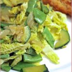 Savoy-cabbage-courgette-runnerbean-stirfry