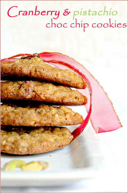 Cranberry-pistachio-choc-chip-cookies