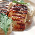 Griddled haloumi cheese with caramelised fennel, shallots & flat leaf parsley