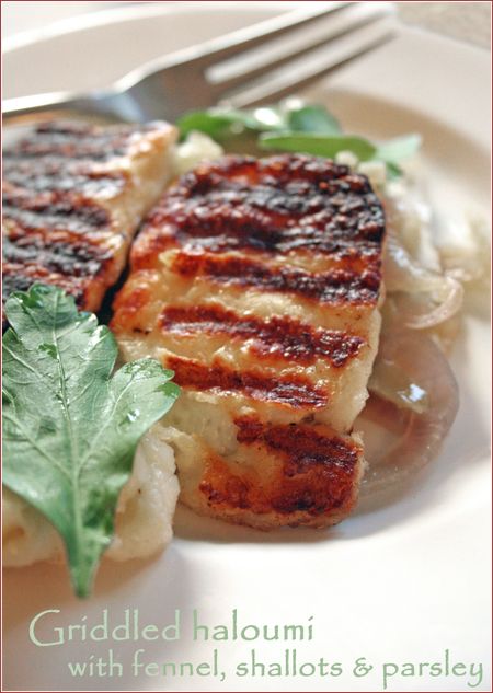 Griddled-halloumi-fennel-parsley-salad