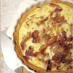 Leftover Christmas gammon and caramelised shallot quiche