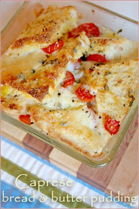 Savoury-caprese-bread-butter-pudding