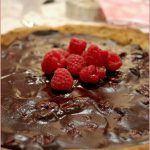 Dark chocolate and raspberry tart