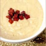 Roasted cauliflower and chorizo soup