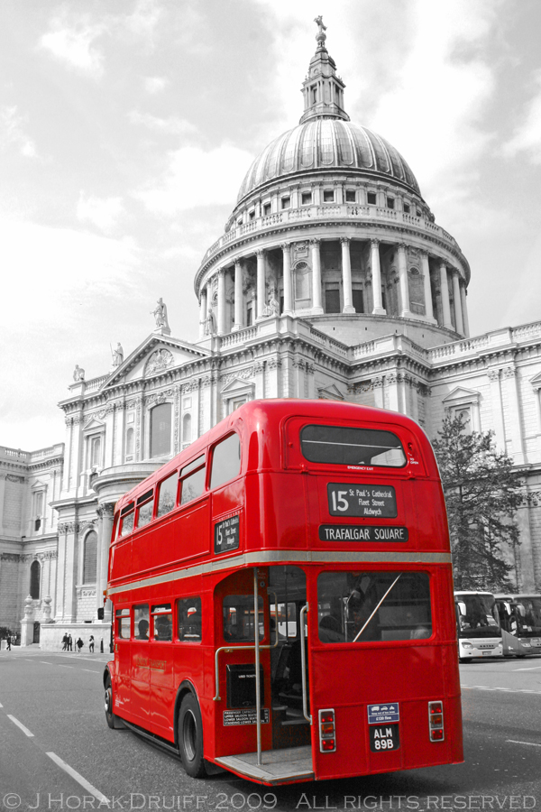 London Routemaster red bus © J Horak-Druiff 2009