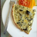 Frittata with Spring greens and Gorgonzola