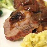 Pork neck fillet roast with cumin & apricots – and renovations!