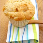 Plum and coconut muffins