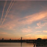 Docklands Jet Trail Sunset © J Horak-Druiff 2009