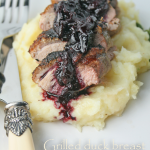 Crispy duck breasts with a wild cherry balsamic reduction