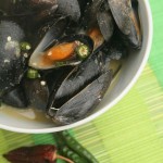 Thai green curry mussels