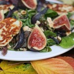 Fig, Halloumi and hazelnut salad