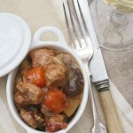 Pork and cider hotpot with prunes for a very English lunch