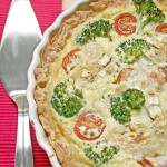 Broccoli, cherry tomato & Brie tart