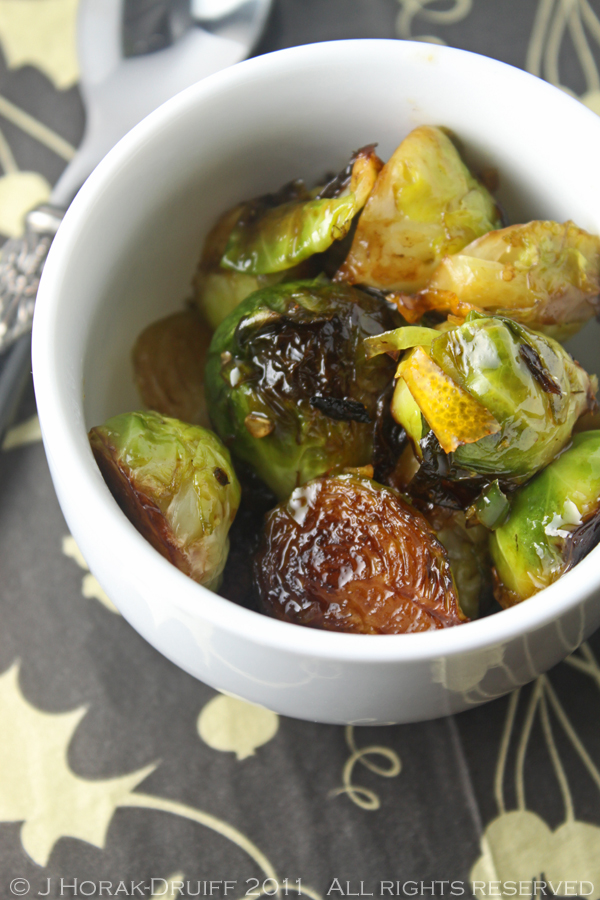 Glazed Brussels sprouts title © J Horak-Druiff 2012