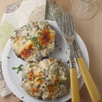 Crab-stuffed portobello mushrooms