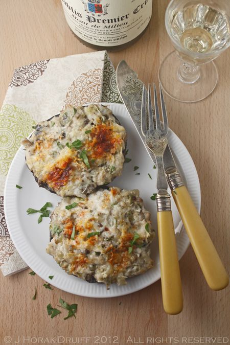 These crab-stuffed Portobello mushrooms are oh-so-easy to make but are a guaranteed dinner party show-stopper!