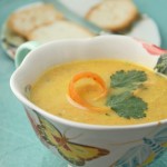 Roasted carrot and coriander soup