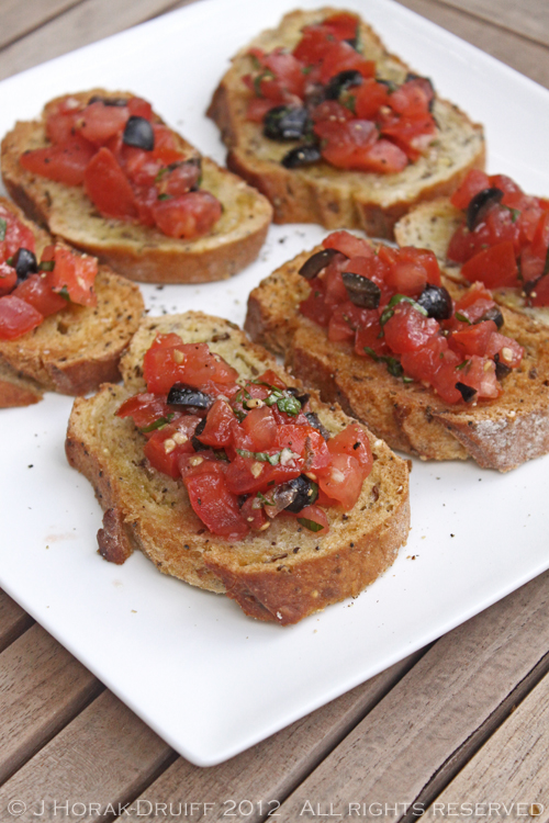 Tomato basil bruschetta 1 © J Horak-Druiff 2012