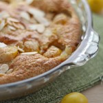Mirabelle plum and Cognac clafoutis