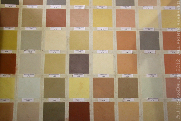 Ochre Conservatory Colour Chart 1 © J Horak-Druiff 2012